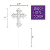 Cross Cake Topper - Elegant Silver