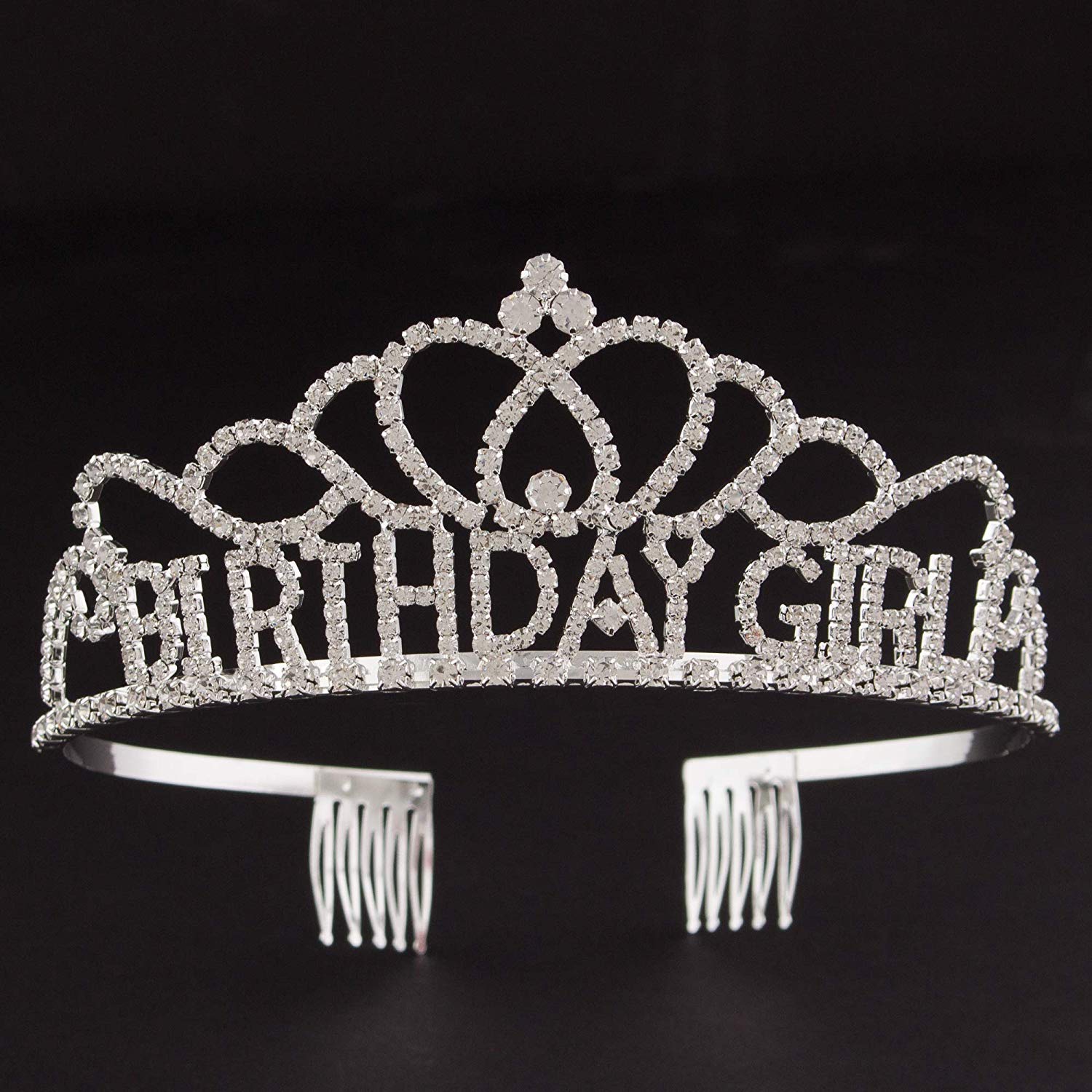 Birthday Girl Party Accessories Tiara Sash (Silver Tiara)