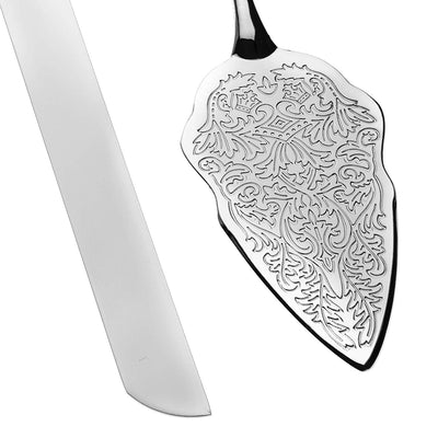 Wedding Cake Knife & Server Set - Elegant Silver