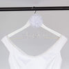 Bride Wedding Dress Hanger - White with Pearl Strand and Flower