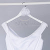 Bride Wedding Dress Hanger - White with Silver, Flower and Pearls