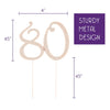 80 Cake Topper - Rose Gold