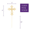 Cross Cake Topper - Gold