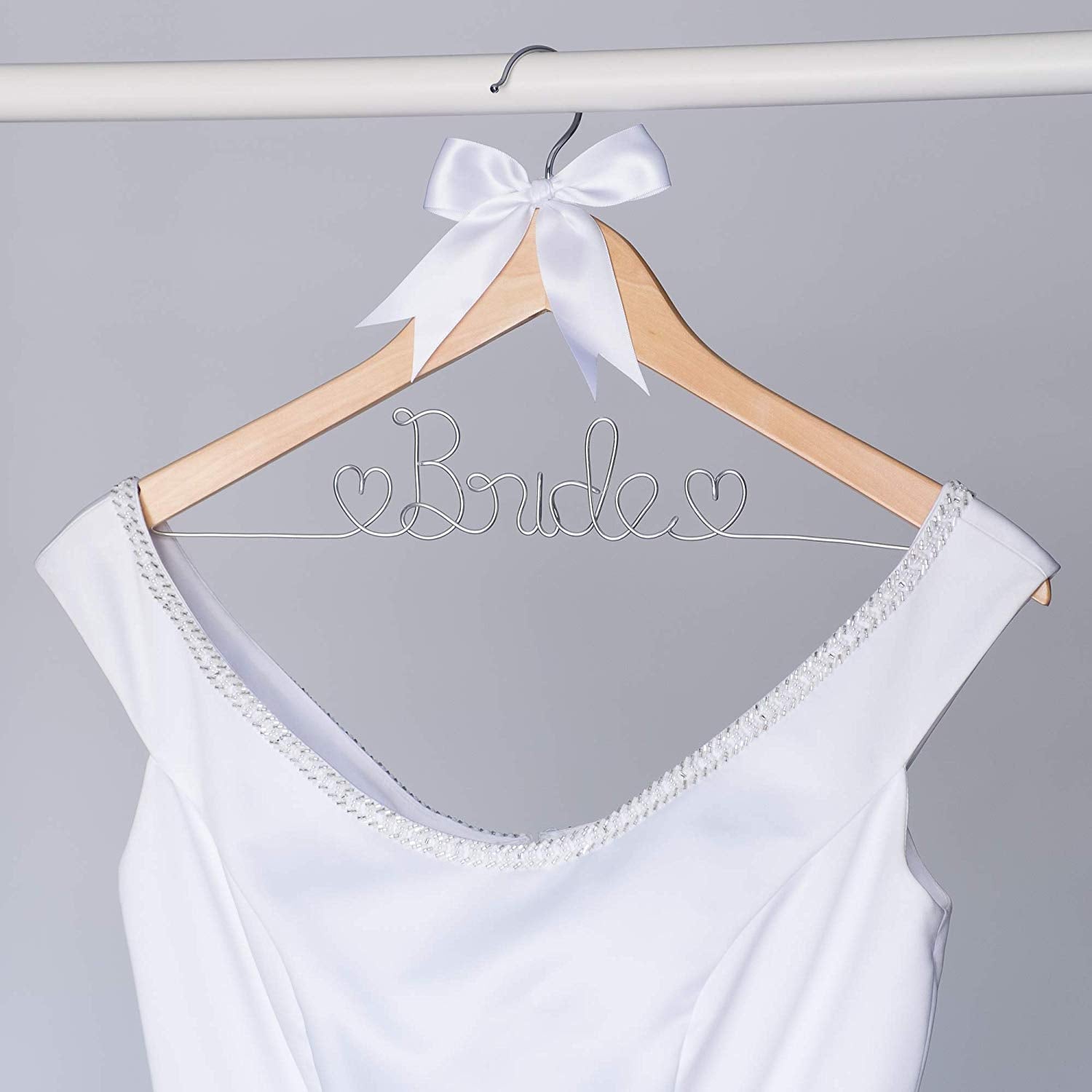 Bride Wedding Dress Hanger - Natural Bride Wedding Dress Hanger - Natural
