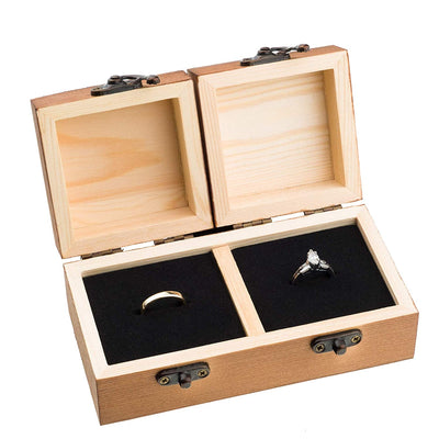 Wood Ring Bearer Box - His & Hers