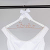 Bride to Be Wedding Dress Hanger (White with Rose Gold Wire)