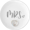 Mrs Ceramic Ring Dish - Silver Round