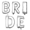 BRIDE Letter Balloons - 35 Inch Silver