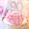 90 Cake Topper - Silver