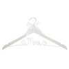 Mrs Wedding Dress Hanger (White, Silver Wire)