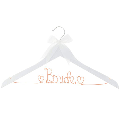 Bride to Be Wedding Dress Hanger (White with Rose Gold Wire) - Ella  Celebration