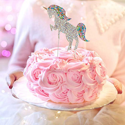 Unicorn Cake Topper - Silver