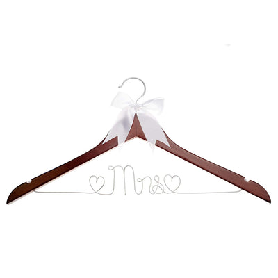 Mrs Wedding Dress Hanger (Mahogany)