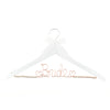 Bride Wedding Dress Hanger - White with Rose Gold Beads