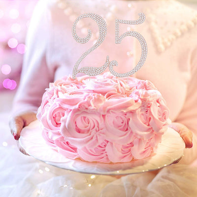 25 Cake Topper - Rose Gold