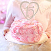 15 Heart Cake Topper - Rose Gold