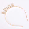 Bride Headband - Gold Rhinestone