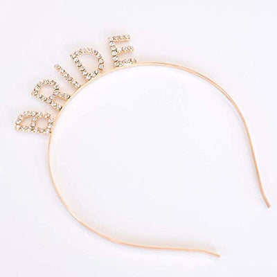 Bride Headband - Gold Rhinestone