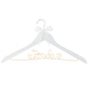 Bride Wedding Dress Hanger - White with Light Gold Wire