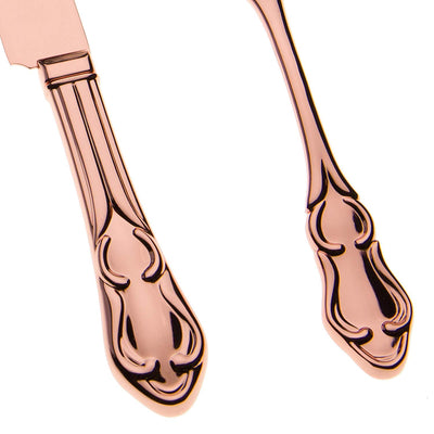 Wedding Cake Knife & Server Set - Elegant Rose Gold