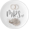 Mrs Ceramic Ring Dish - Silver Round