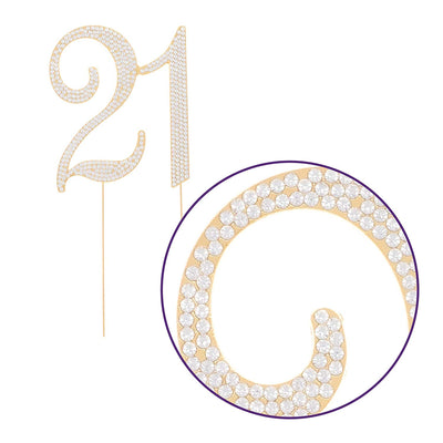 21 Cake Topper - Gold