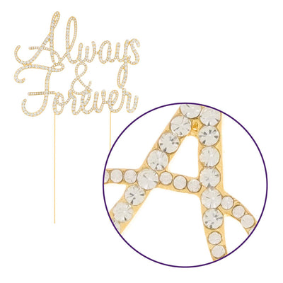 Always and Forever Cake Topper - Gold