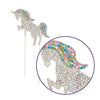 Unicorn Cake Topper - Silver