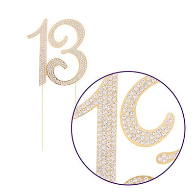 13 Cake Topper - Gold