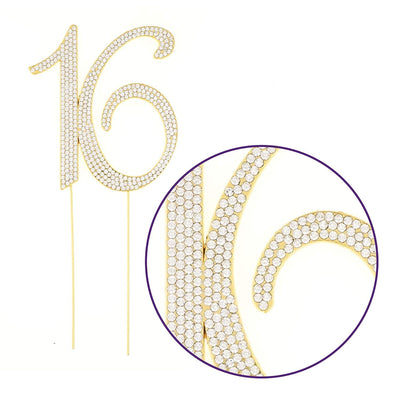 16 Cake Topper - Gold