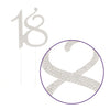 18 Cake Topper - Silver