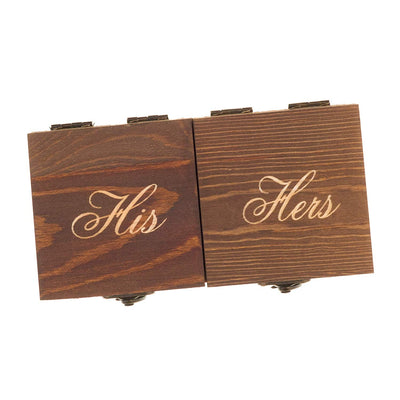 Wood Ring Bearer Box - His & Hers