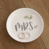 Mrs Ceramic Ring Dish - Silver Round