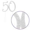 50 Cake Topper - Silver