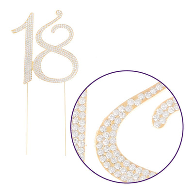 18 Cake Topper - Gold