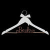 Bride Wedding Dress Hanger - White with Rose Gold Beads