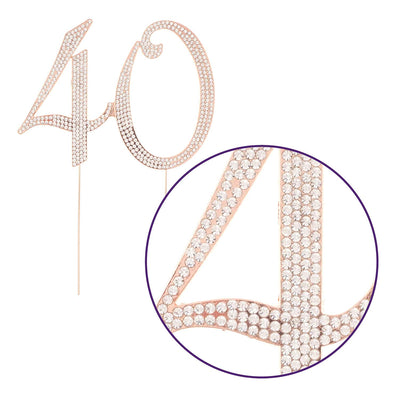 40 Cake Topper - Rose Gold