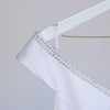 Mrs Wedding Dress Hanger - White with Light Gold Wire