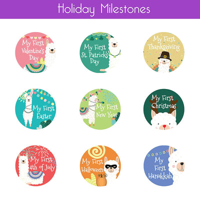 Baby Milestone Stickers - Llama