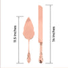 Wedding Cake Knife & Server Set - Engravable Rose Gold