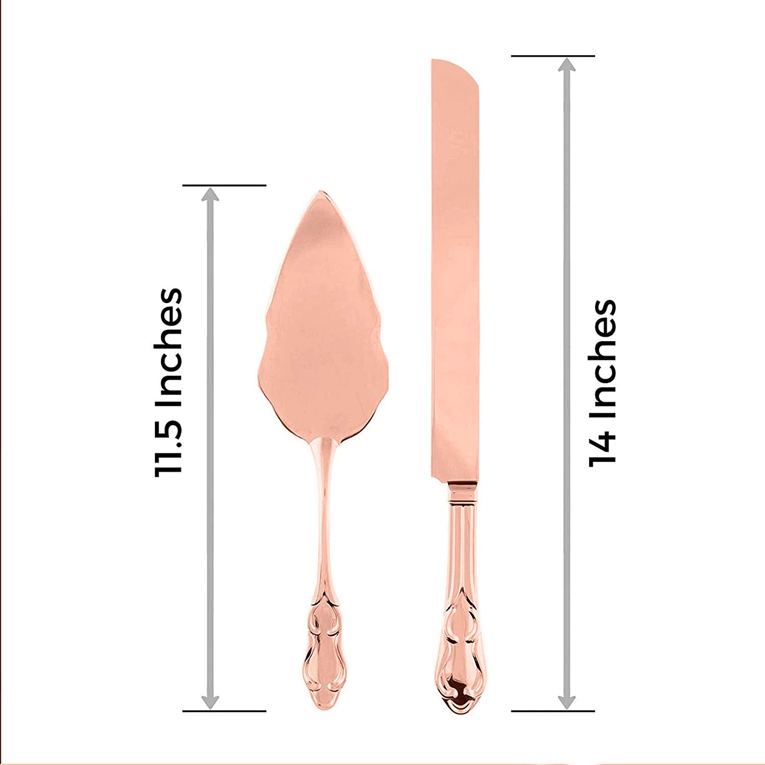 Personalized Galaxy Rose Gold Wedding Cake Knife and Server Set 2 PC  Engraved Cake Server and Knife Set, Personalized Wedding Couples Gift 