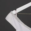 Bride Wedding Dress Hanger - White with Silver Beads