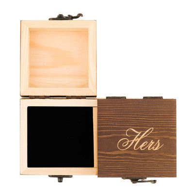 Wood Ring Bearer Box - His & Hers