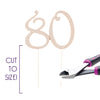 80 Cake Topper - Rose Gold