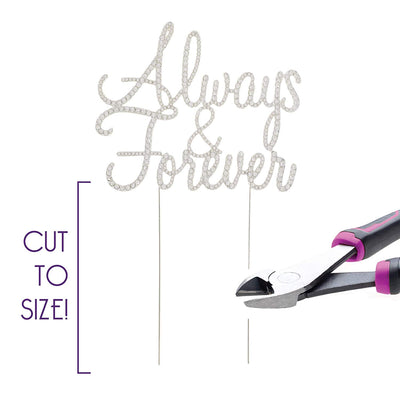 Always and Forever Cake Topper - Silver