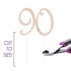 90 Cake Topper - Rose Gold