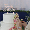 Finally Mr & Mrs Acrylic Cake Toper - Rose Gold