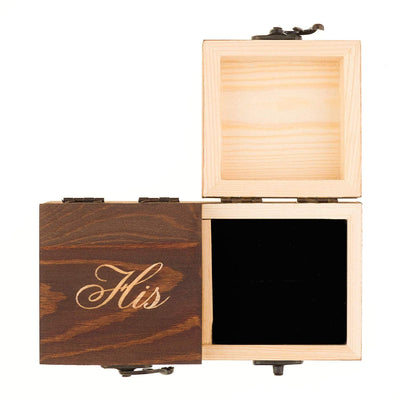 Wood Ring Bearer Box - His & Hers