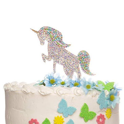 Unicorn Cake Topper - Silver