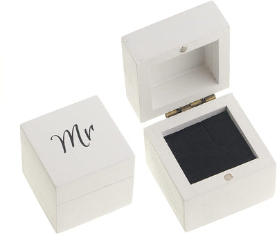 Mr & Mrs Ring Box Set - White and Black